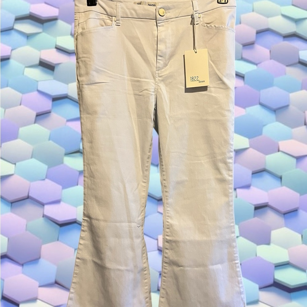 1822 Denim Classic White Flares - Picture 2 of 5